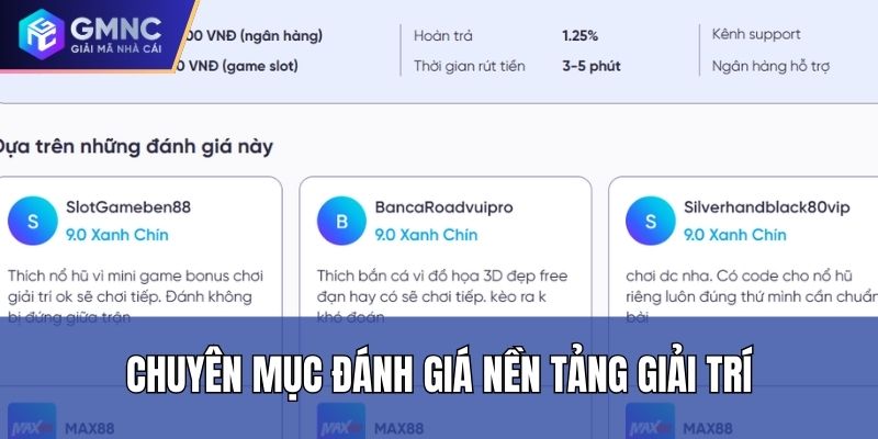 Chuyên mục đánh giá nền tảng giải trí