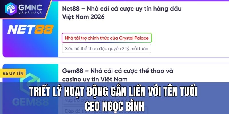 Triết lý hoạt động gắn liền với tên tuổi CEO Ngọc Bình